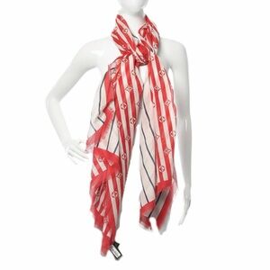 Louis Vuitton LV Escale Striped Red Blue Pareo Shawl M76193 SS20 Limited Edition